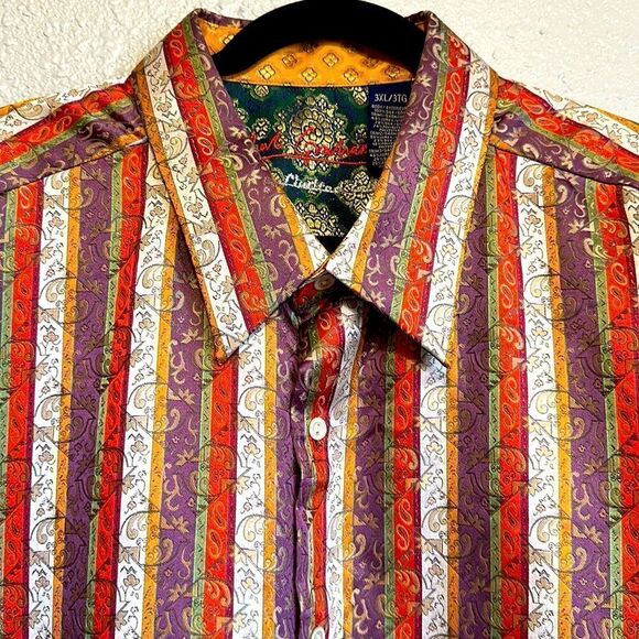 Robert graham limited edition men’s button up shirt size 3X - Picture 3 of 13